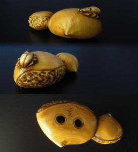 Netsuke "Beetle on a Chestnut"