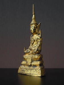 19th C. Bronze Buddha - gilded