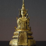 19th C. Bronze Buddha - gilded