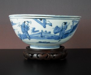 Large Ming Tianqi Bowl - People