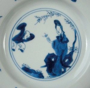 Small Kangxi Dish – Lady & Boy