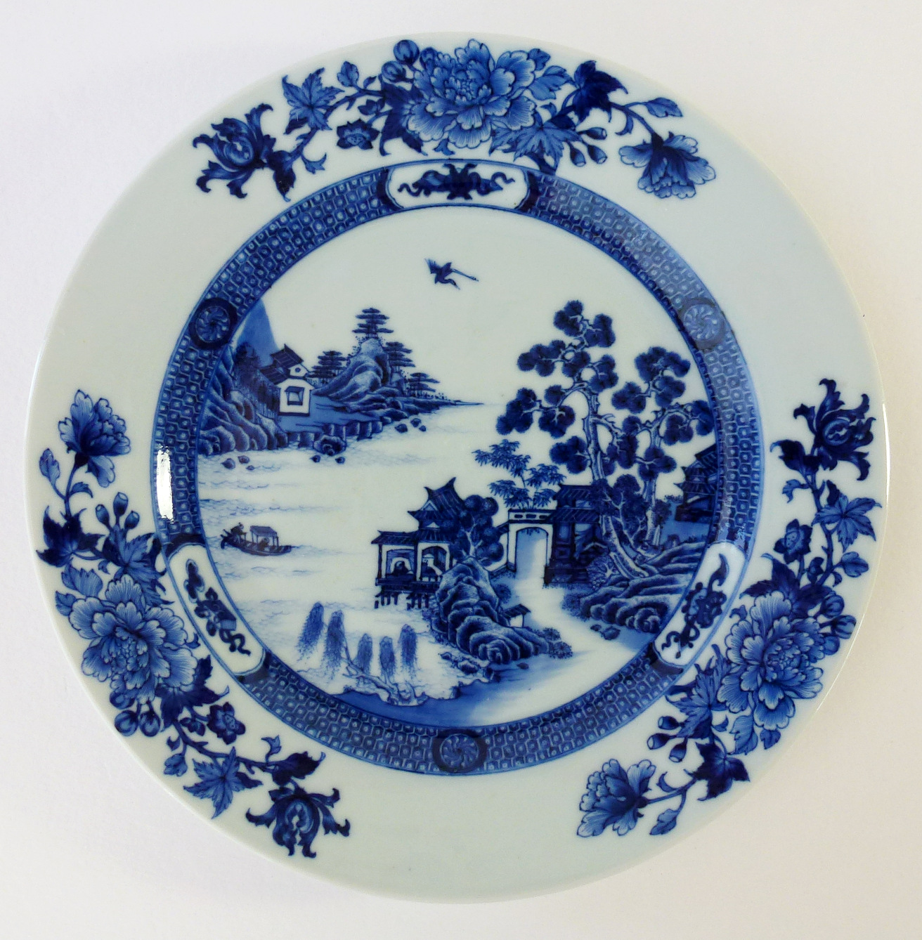 Chinese 18th C. Early Qianlong Plate – Water Landscape