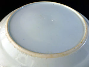 19th C. blue & white Plate – 5 Boys