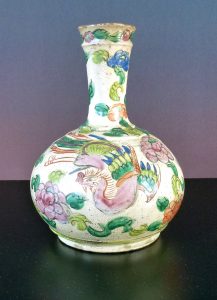 19th C. Bottle Vase - Phoenix