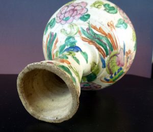 19th C. Bottle Vase - Phoenix