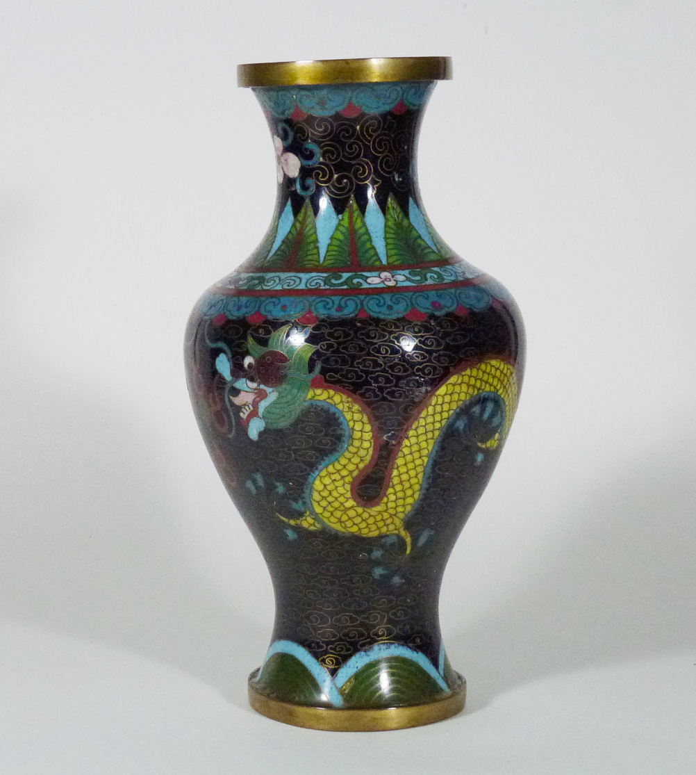 Guangxu Cloisonne Vase – Dragons