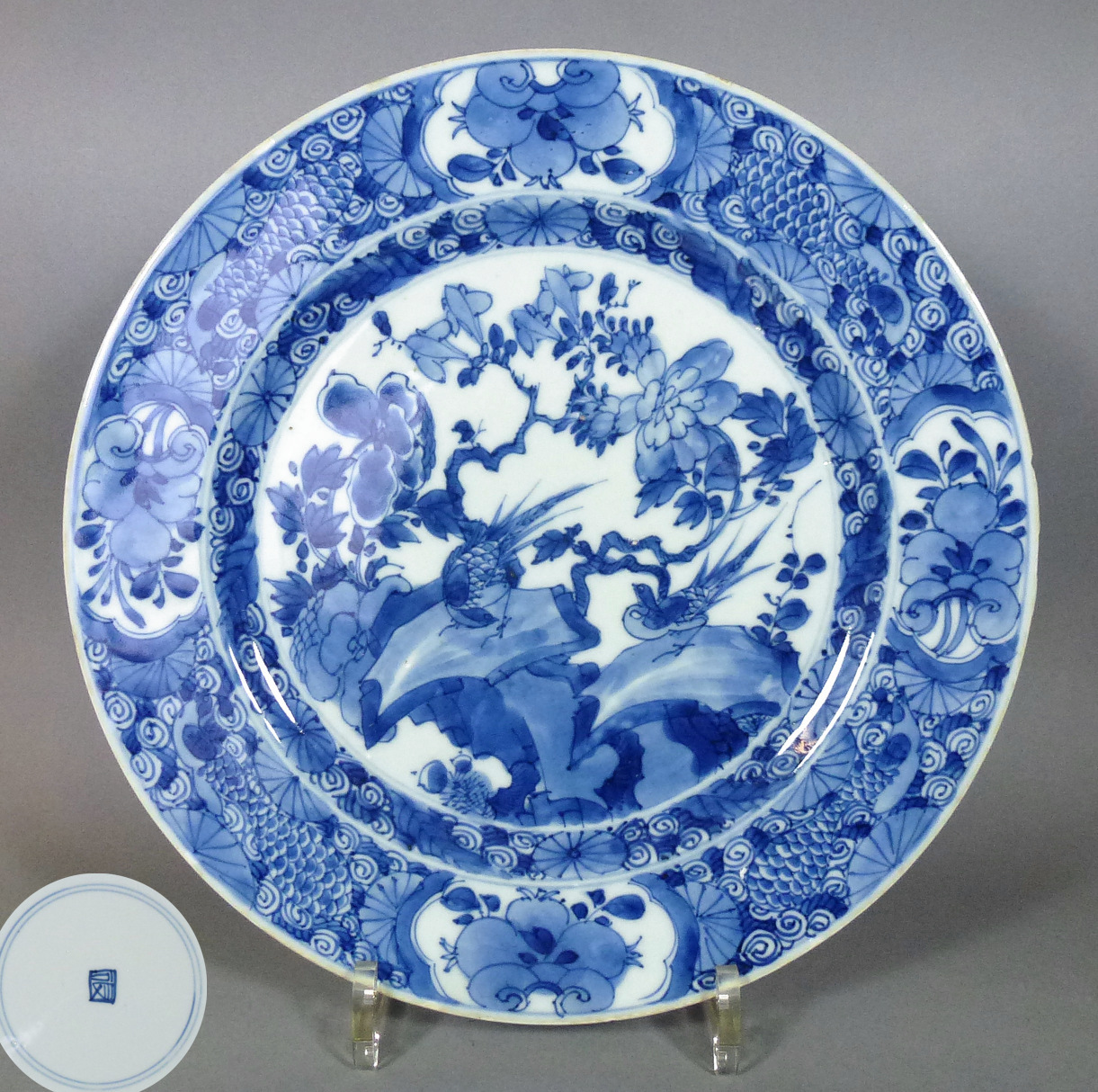 17th C. chinese Kangxi Plate – Birds & Flowers