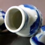 Pair 19th C. Chinese Small Porcelain Vases - Boys