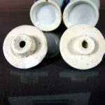 Pair 19th C. Chinese Small Porcelain Vases - Boys
