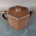 19th C. chinese Yixing hexagonal Teapot – Bamboo