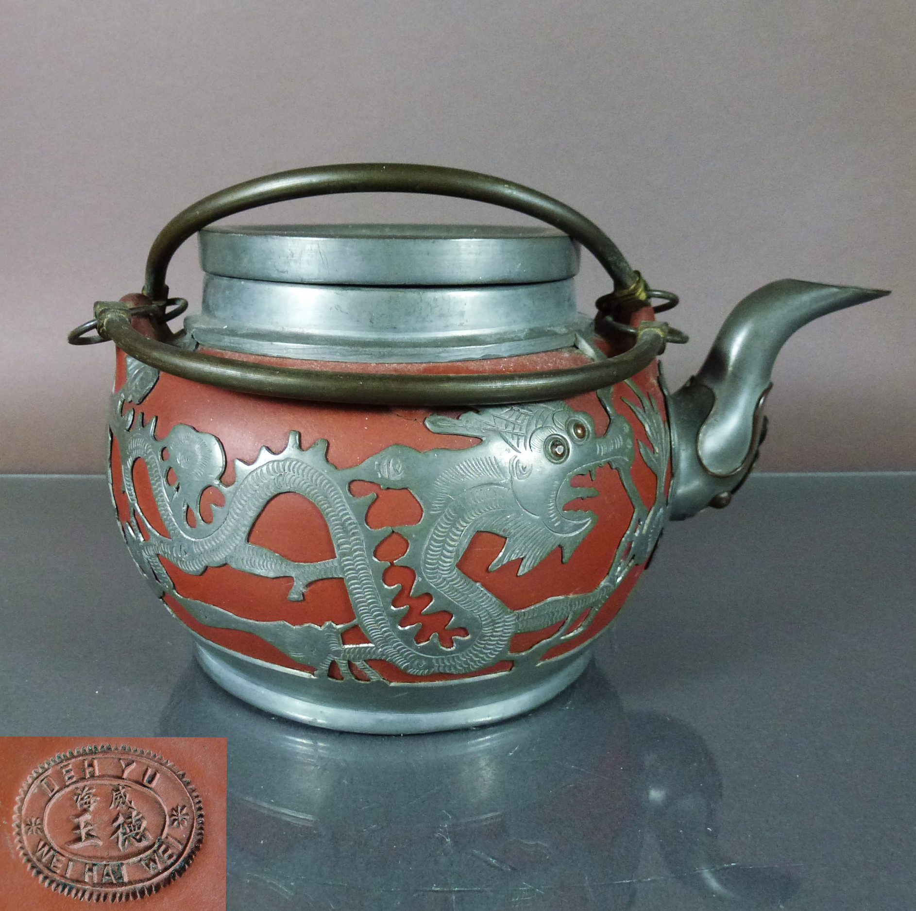Ca. 1900 chinese Yixing Teapot – DEH YU WEI HAI WEI