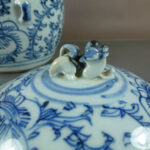 Chinese 19th C. Kamcheng Porcelain lidded Jar