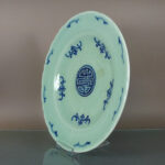 19th C. chinese Celadon Plate – Bats