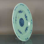 19th C. chinese Celadon Plate – Bats