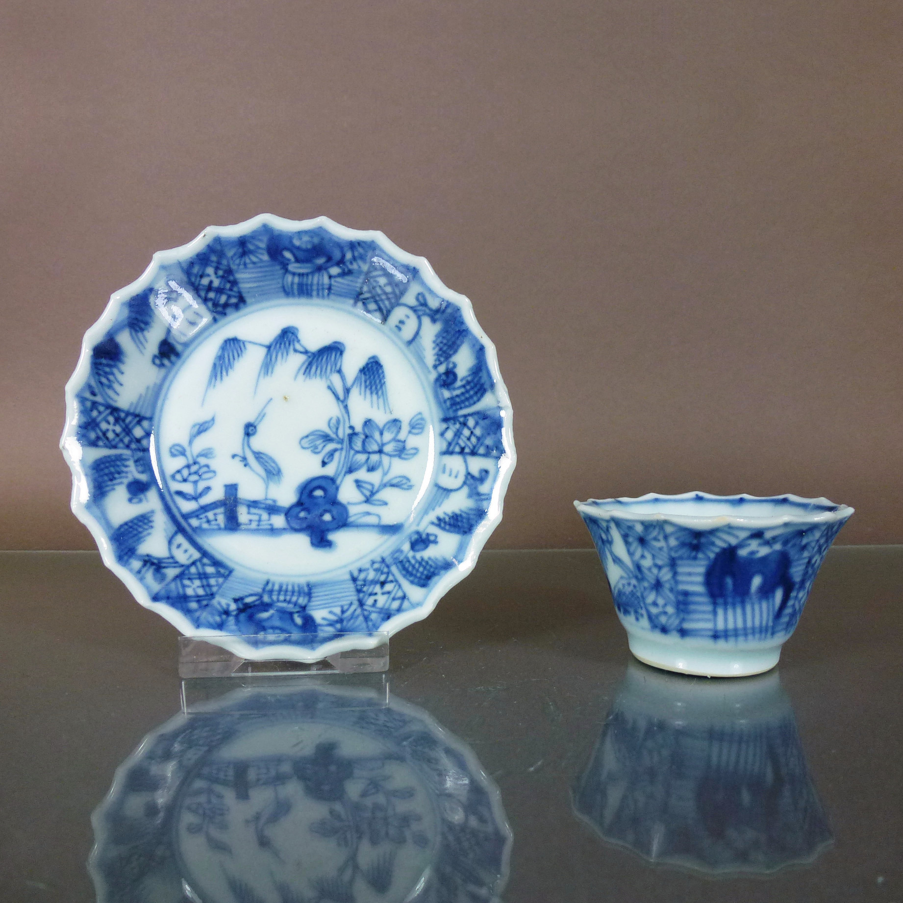 17th C. chinese Transitional Cup & Saucer