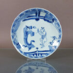 18th C. chinese Kangxi Saucer – Long Eliza & Boy
