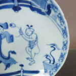 18th C. chinese Kangxi Saucer – Long Eliza & Boy