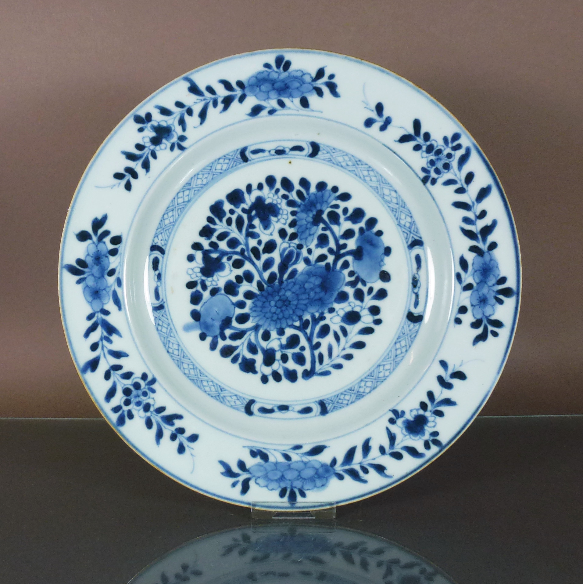 Chinese early 18th C. Plate – Flower & Fruit