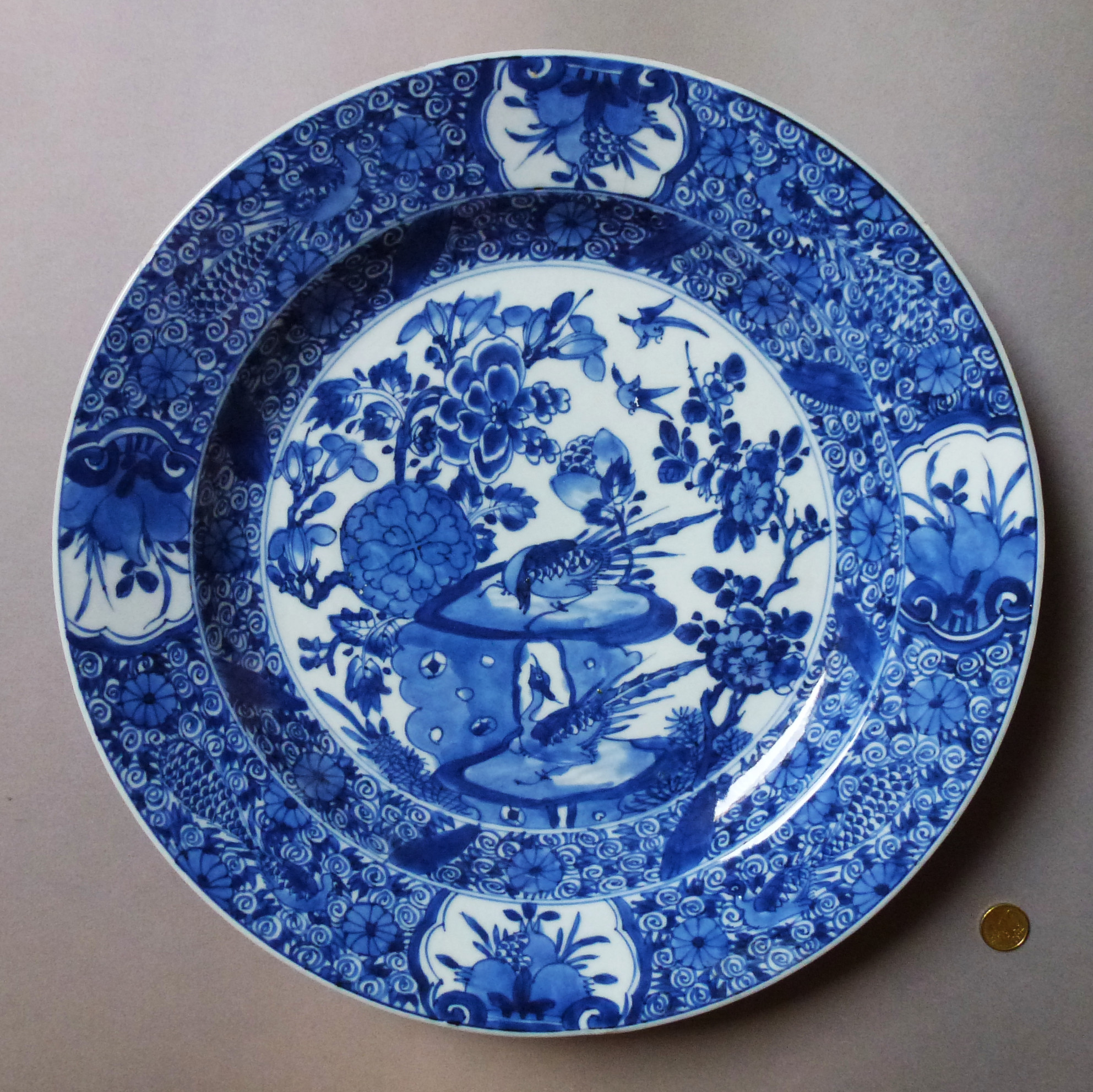 Ø 35CM large chinese Kangxi Charger – Birds
