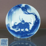 Chinese Daoguang Mark & Period Dish – boy riding a water buffalo