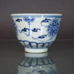 Chinese Qianlong Mark & Period Porcelain Cup - Lotus