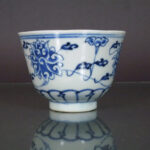 Chinese Qianlong Mark & Period Porcelain Cup - Lotus