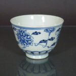 Chinese Qianlong Mark & Period Porcelain Cup - Lotus