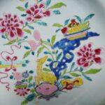 Ø 35CM chinese Yongzheng Plate – Deer and Fruit-Basket